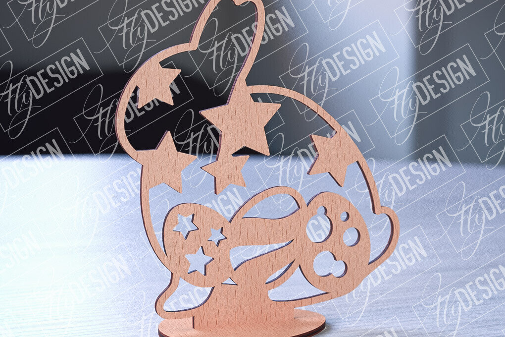 Intra απο ξύλο plywood 3mm-4mm πάχος – Στολίδια με όρθια πασχαλινά αυγά | Αρχείο CNC Δίασταση  20x20 cm INTRAFABR-88135797