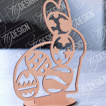 Intra απο ξύλο plywood 3mm-4mm πάχος – Στολίδια με όρθια πασχαλινά αυγά | Αρχείο CNC Δίασταση  20x20 cm INTRAFABR-88135810 - Image 1