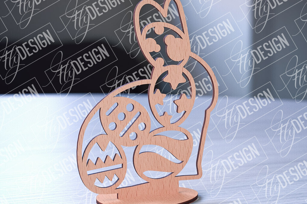 Intra απο ξύλο plywood 3mm-4mm πάχος – Στολίδια με όρθια πασχαλινά αυγά | Αρχείο CNC Δίασταση  20x20 cm INTRAFABR-88135810