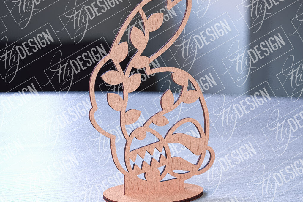 Intra απο ξύλο plywood 3mm-4mm πάχος – Στολίδια με όρθια πασχαλινά αυγά | Αρχείο CNC Δίασταση  20x20 cm INTRAFABR-88135842