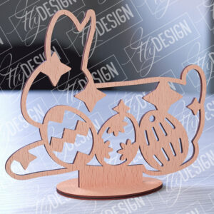 Intra απο ξύλο plywood 3mm-4mm πάχος – Στολίδια με όρθια πασχαλινά αυγά | Αρχείο CNC Δίασταση  20x20 cm INTRAFABR-88135858