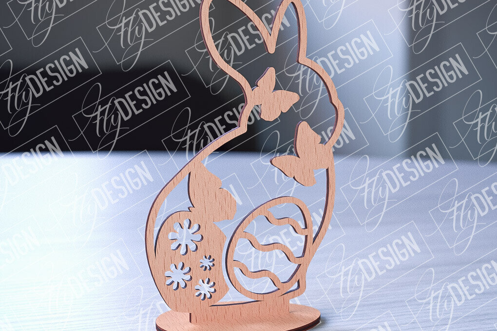 Intra απο ξύλο plywood 3mm-4mm πάχος – Στολίδια με όρθια πασχαλινά αυγά | Αρχείο CNC Δίασταση  20x20 cm INTRAFABR-88135695