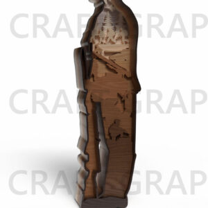 Intra απο ξύλο plywood 3mm-4mm πάχος – Standing Soldier Layered Δίασταση  20x20 cm INTRAFABR-122147001