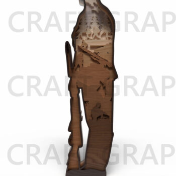 Intra απο ξύλο plywood 3mm-4mm πάχος – Standing Soldier Layered Δίασταση  20x20 cm INTRAFABR-122147001 - Image 2