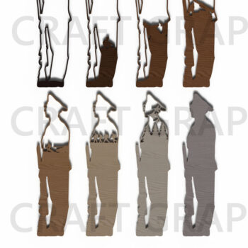 Intra απο ξύλο plywood 3mm-4mm πάχος – Standing Soldier Layered Δίασταση  20x20 cm INTRAFABR-122147001 - Image 3