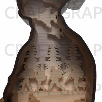 Intra απο ξύλο plywood 3mm-4mm πάχος – Standing Soldier Layered Δίασταση  20x20 cm INTRAFABR-122147001 - Image 4