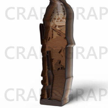 Intra απο ξύλο plywood 3mm-4mm πάχος – Standing Soldier Layered Δίασταση  20x20 cm INTRAFABR-122147001 - Image 5