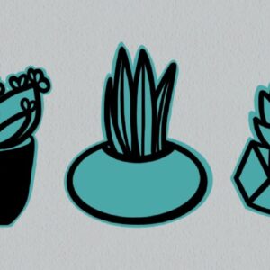 Intra απο ξύλο plywood 3mm-4mm πάχος – Standing Succulent Laser File Δίασταση  20x20 cm INTRAFABR-19726189