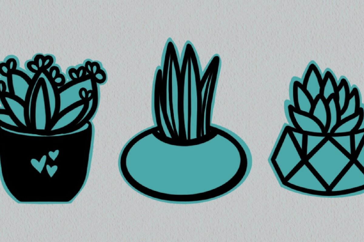 Intra απο ξύλο plywood 3mm-4mm πάχος – Standing Succulent Laser File Δίασταση  20x20 cm INTRAFABR-19726189