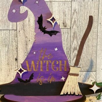 Intra απο ξύλο plywood 3mm-4mm πάχος – Standing Witch Hat και Moon Laser Δίασταση 20x20 cm INTRAFABR-35110422 - Image 3