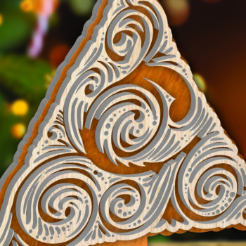 Intra απο ξύλο plywood 3mm-4mm πάχος – Όρθιο Ξύλινο Χριστουγεννιάτικο Δέντρο 3 Δίασταση 20x20 cm INTRAFABR-107559541 - Image 2