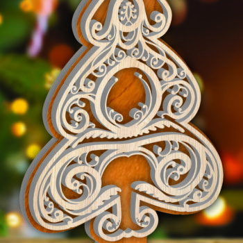 Intra απο ξύλο plywood 3mm-4mm πάχος – Όρθιο Ξύλινο Χριστουγεννιάτικο Δέντρο 4 Δίασταση  20x20 cm INTRAFABR-107559557 - Image 2