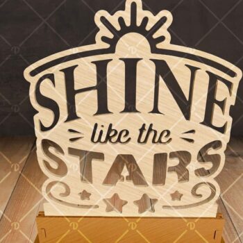 Intra απο ξύλο plywood 3mm-4mm πάχος – Σετ οθόνης Standing Word των 5 Δίασταση  20x20 cm INTRAFABR-120010028 - Image 6