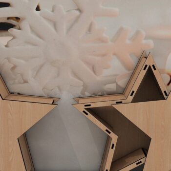 Intra απο ξύλο plywood 3mm-4mm πάχος – Star Box Files / Glowforge Δίασταση  20x20 cm INTRAFABR-43561195 - Image 1