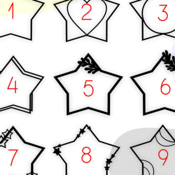 Intra απο ξύλο plywood 3mm-4mm πάχος – Star Cake Topper Frame, Space Frame Δίασταση  45x45 cm INTRAFABR-99992777 - Image 2