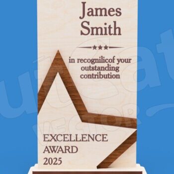 Intra απο ξύλο plywood 3mm-4mm πάχος – Αρχεία προτύπου τρόπαιο αποκοπής αστεριών Δίασταση  20x20 cm INTRAFABR-123677688 - Image 1