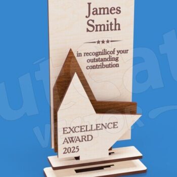 Intra απο ξύλο plywood 3mm-4mm πάχος – Αρχεία προτύπου τρόπαιο αποκοπής αστεριών Δίασταση  20x20 cm INTRAFABR-123677688 - Image 3