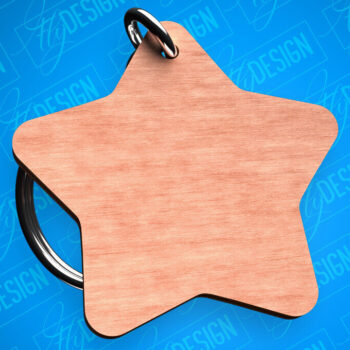 Intra απο ξύλο plywood 3mm-4mm πάχος – Star Keychain Shapes Δίασταση  5x5 cm INTRAFABR-82325563 - Image 1