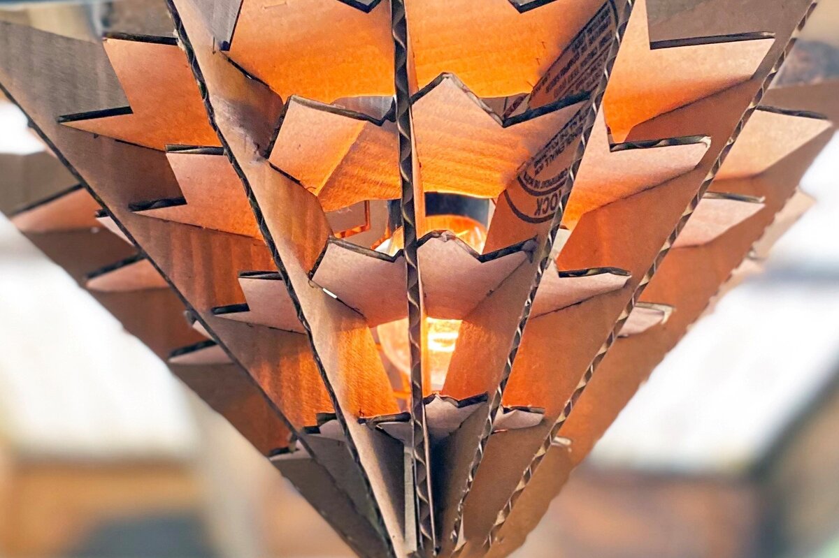 Intra απο ξύλο plywood 3mm-4mm πάχος – Κοπή λέιζερ Star Lampshade Δίασταση  20x20 cm INTRAFABR-38884657