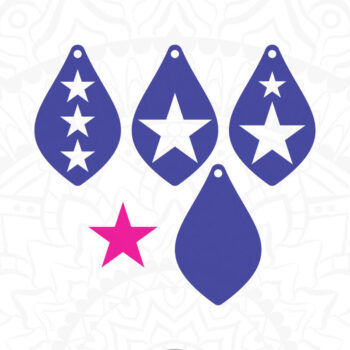 Intra απο ξύλο plywood 3mm-4mm πάχος – Δερμάτινα Σκουλαρίκια Star Δίασταση  5x5 cm INTRAFABR-9797182 - Image 4