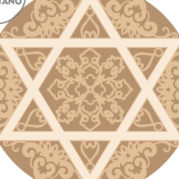 Intra απο ξύλο plywood 3mm-4mm πάχος – Star of DavΠολυστρωματική διακόσμηση τοίχου Δίασταση  40x30 cm INTRAFABR-83797818 - Image 7