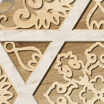 Intra απο ξύλο plywood 3mm-4mm πάχος – Star of DavΠολυστρωματική διακόσμηση τοίχου Δίασταση  40x30 cm INTRAFABR-83797818 - Image 9