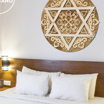 Intra απο ξύλο plywood 3mm-4mm πάχος – Star of DavΠολυστρωματική διακόσμηση τοίχου Δίασταση  40x30 cm INTRAFABR-83797818 - Image 10