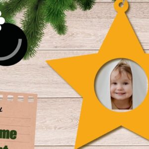Intra απο ξύλο plywood 3mm-4mm πάχος – Star Photo Frame, Winter Δίασταση  45x45 cm INTRAFABR-82778900