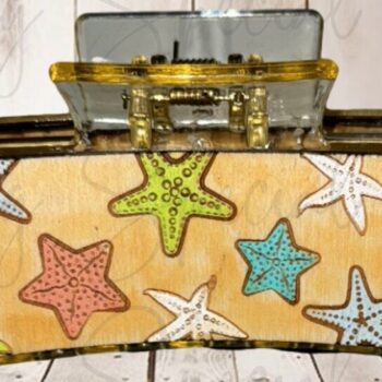 Intra απο ξύλο plywood 3mm-4mm πάχος – Τοπέρ με κλιπ μαλλιών Starfish Δίασταση 20x20 cm INTRAFABR-93660767 - Image 2