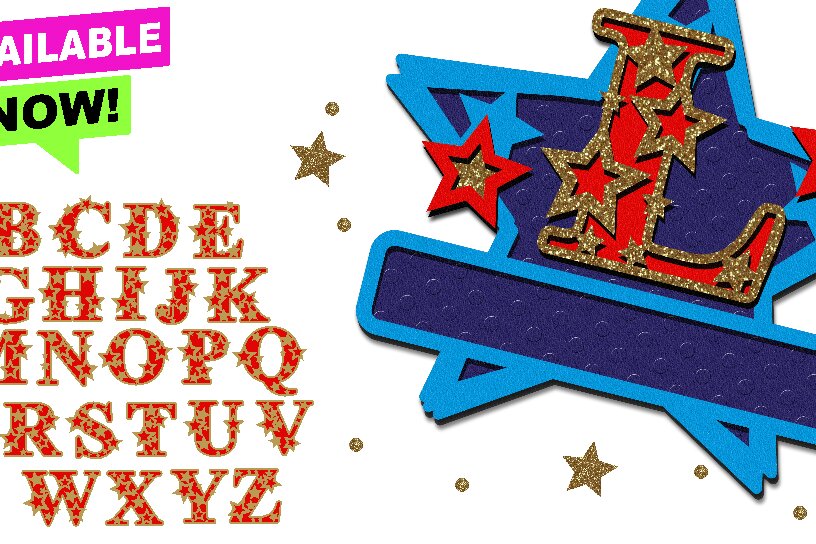 Intra απο ξύλο plywood 3mm-4mm πάχος – Stars Alphabet 3D Δίασταση  20x20 cm INTRAFABR-69715085
