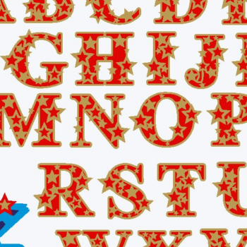 Intra απο ξύλο plywood 3mm-4mm πάχος – Stars Alphabet 3D Δίασταση  20x20 cm INTRAFABR-69715085 - Image 2