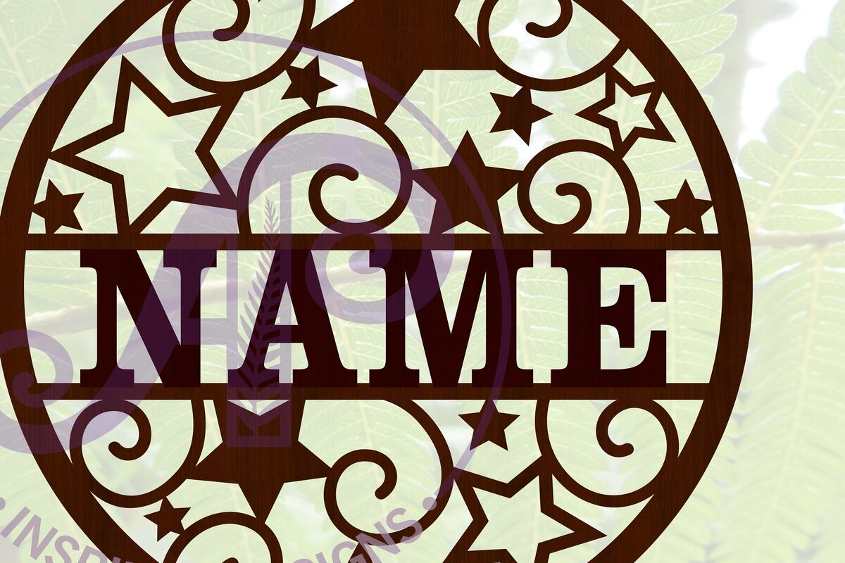 Intra απο ξύλο plywood 3mm-4mm πάχος – Stars and Swirls Name Δίασταση  20x20 cm INTRAFABR-67421695