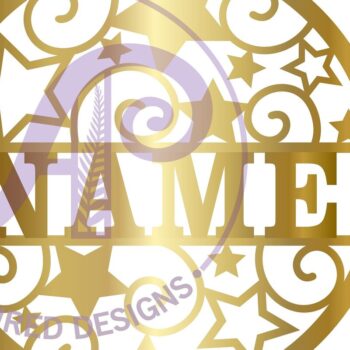 Intra απο ξύλο plywood 3mm-4mm πάχος – Stars and Swirls Name Δίασταση  20x20 cm INTRAFABR-67421695 - Image 2