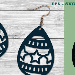 Intra απο ξύλο plywood 3mm-4mm πάχος – Stars Earrings Design 2 Δίασταση  5x5 cm INTRAFABR-111320175