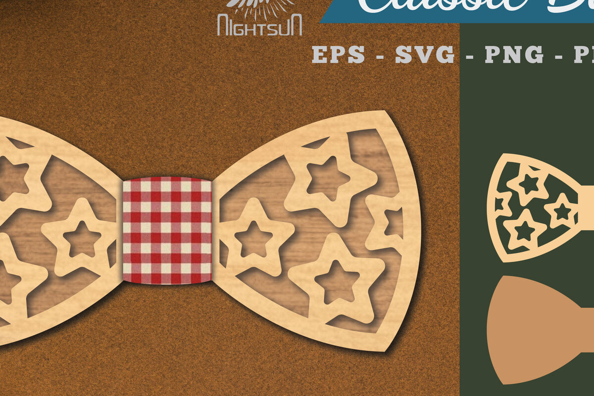 Intra απο ξύλο plywood 3mm-4mm πάχος – Παπιγιόν Stars Δίασταση  20x20 cm INTRAFABR-112131574