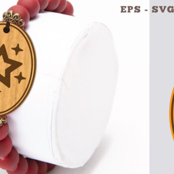 Intra απο ξύλο plywood 3mm-4mm πάχος – Βραχιόλι Stars Δίασταση 20x20 cm INTRAFABR-104775678 - Image 1