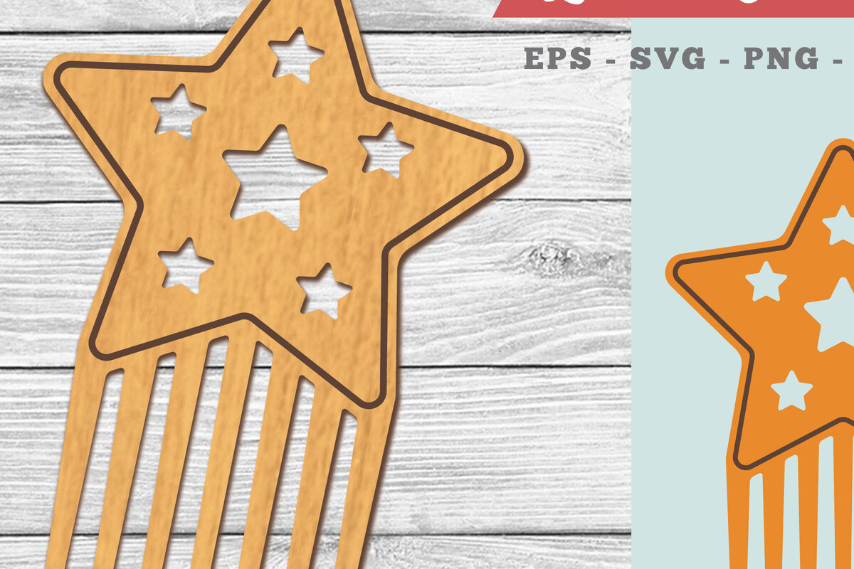 Intra απο ξύλο plywood 3mm-4mm πάχος – Stars Comb Δίασταση  20x20 cm INTRAFABR-104778589