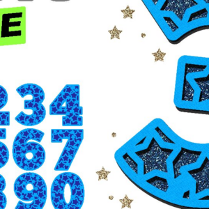 Intra απο ξύλο plywood 3mm-4mm πάχος – Stars Numbers 3D Δίασταση  20x20 cm INTRAFABR-82519664