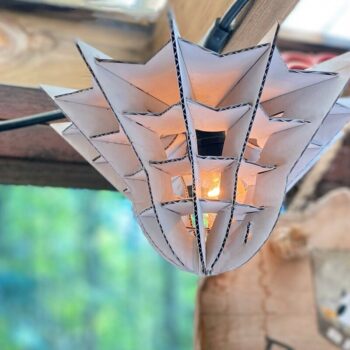 Intra απο ξύλο plywood 3mm-4mm πάχος – Starship Lampshade Cut Laser Δίασταση  20x20 cm INTRAFABR-38884723 - Image 3