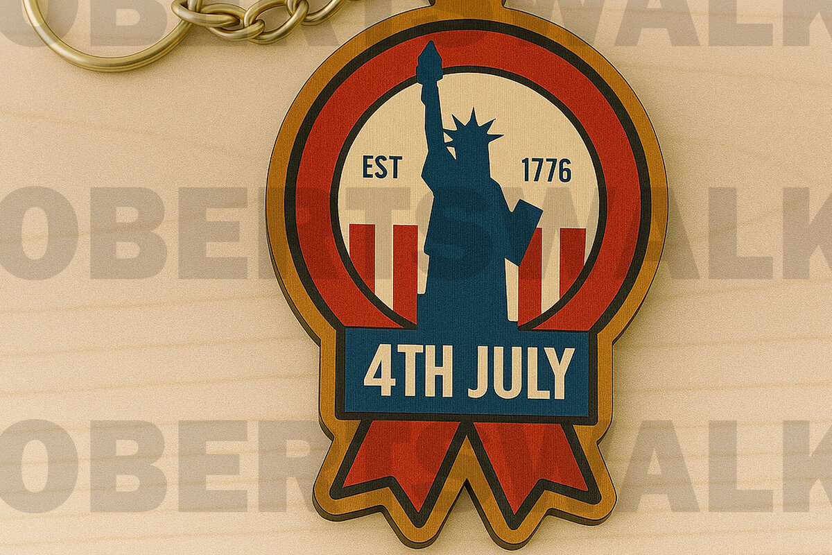 Intra απο ξύλο plywood 3mm-4mm πάχος – Άγαλμα της Ελευθερίας 4 Ιουλίου Δίασταση  20x20 cm INTRAFABR-122934306