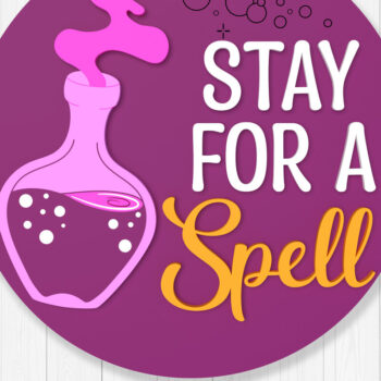 Intra απο ξύλο plywood 3mm-4mm πάχος – Stay for a Spell, Halloween Sign 3d Δίασταση  40x30 cm INTRAFABR-105325945 - Image 1