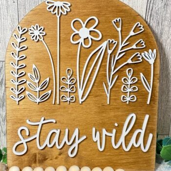 Intra απο ξύλο plywood 3mm-4mm πάχος – Stay Wild Boho Arch Decor Laser Δίασταση  20x20 cm INTRAFABR-44638756 - Image 2