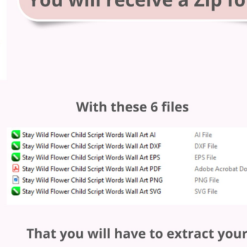 Intra απο ξύλο plywood 3mm-4mm πάχος – Λέξεις σεναρίου Stay Wild Flower Child Δίασταση  20x20 cm INTRAFABR-109862073 - Image 3