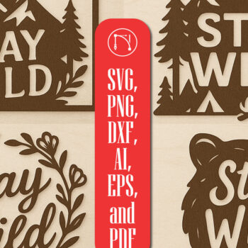 Intra απο ξύλο plywood 3mm-4mm πάχος – Πακέτο Stay Wild Δίασταση  20x20 cm INTRAFABR-122521777 - Image 1