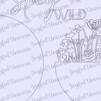 Intra απο ξύλο plywood 3mm-4mm πάχος – Stay Wild Round σημάδι Δίασταση  20x20 cm INTRAFABR-31922213 - Image 2