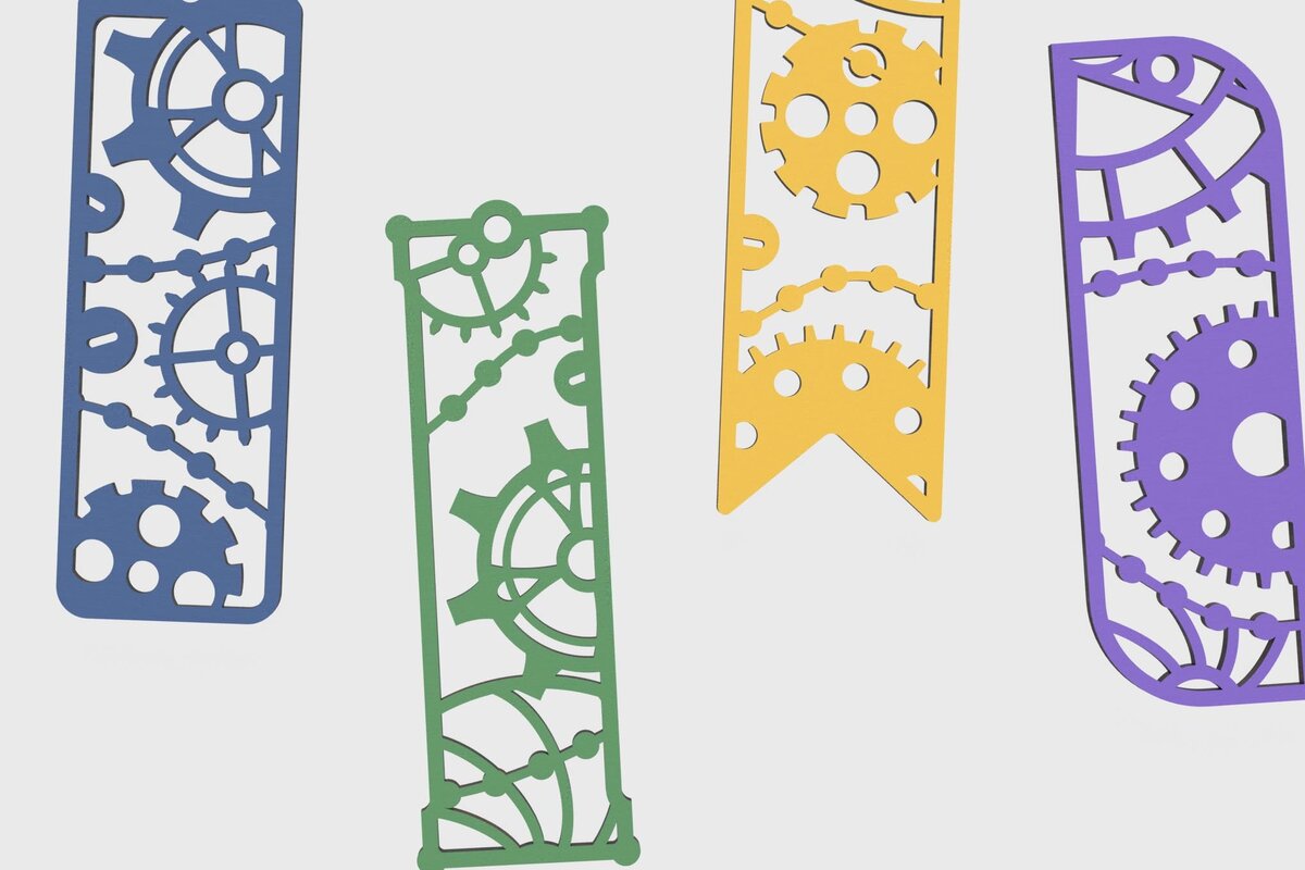 Intra απο ξύλο plywood 3mm-4mm πάχος – Σελιδοδείκτες Steampunk για Δίασταση  20x20 cm INTRAFABR-74476713