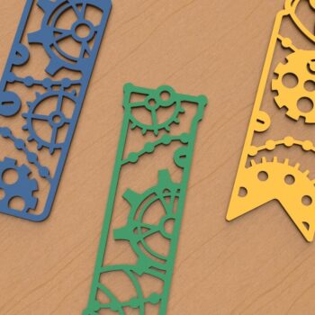 Intra απο ξύλο plywood 3mm-4mm πάχος – Σελιδοδείκτες Steampunk για Δίασταση  20x20 cm INTRAFABR-74476713 - Image 2