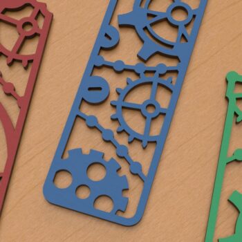 Intra απο ξύλο plywood 3mm-4mm πάχος – Σελιδοδείκτες Steampunk για Δίασταση  20x20 cm INTRAFABR-74476713 - Image 3