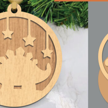 Intra απο ξύλο plywood 3mm-4mm πάχος – Στολίδι Stegosaurus 2 Δίασταση  20x20 cm INTRAFABR-106021259 - Image 1