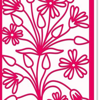 Intra απο ξύλο plywood 3mm-4mm πάχος – Stellaria Flower Card Δίασταση  20x20 cm INTRAFABR-36042576 - Image 1